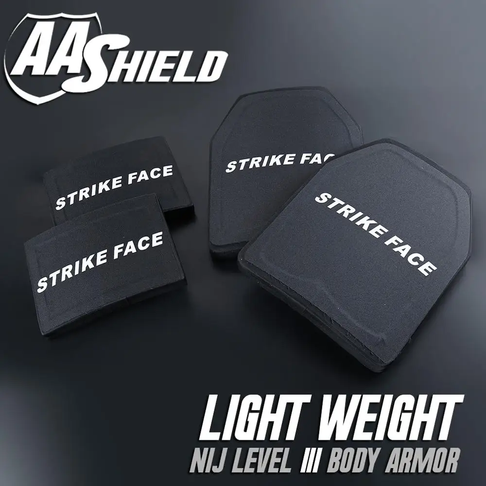 AA Shield Bullet Proof Ultra Light Weight Hard Plate Body Armor Inserts Safety NIJ Level III 3