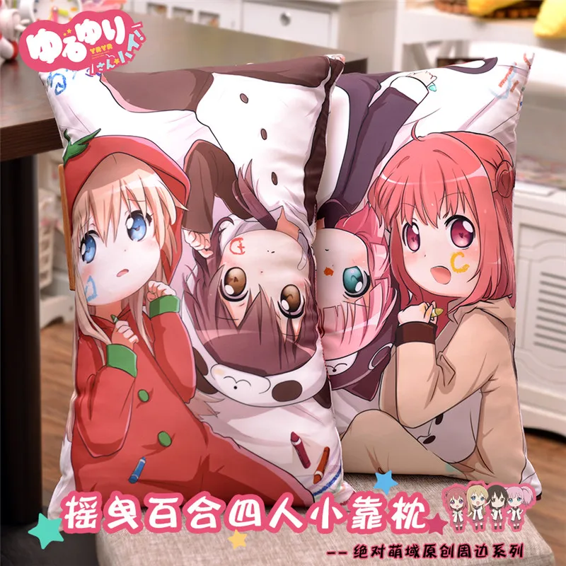 Японское аниме юру Юри Милая подушка для обнимания на спине Akari Kyoko Kawaii мультяшная