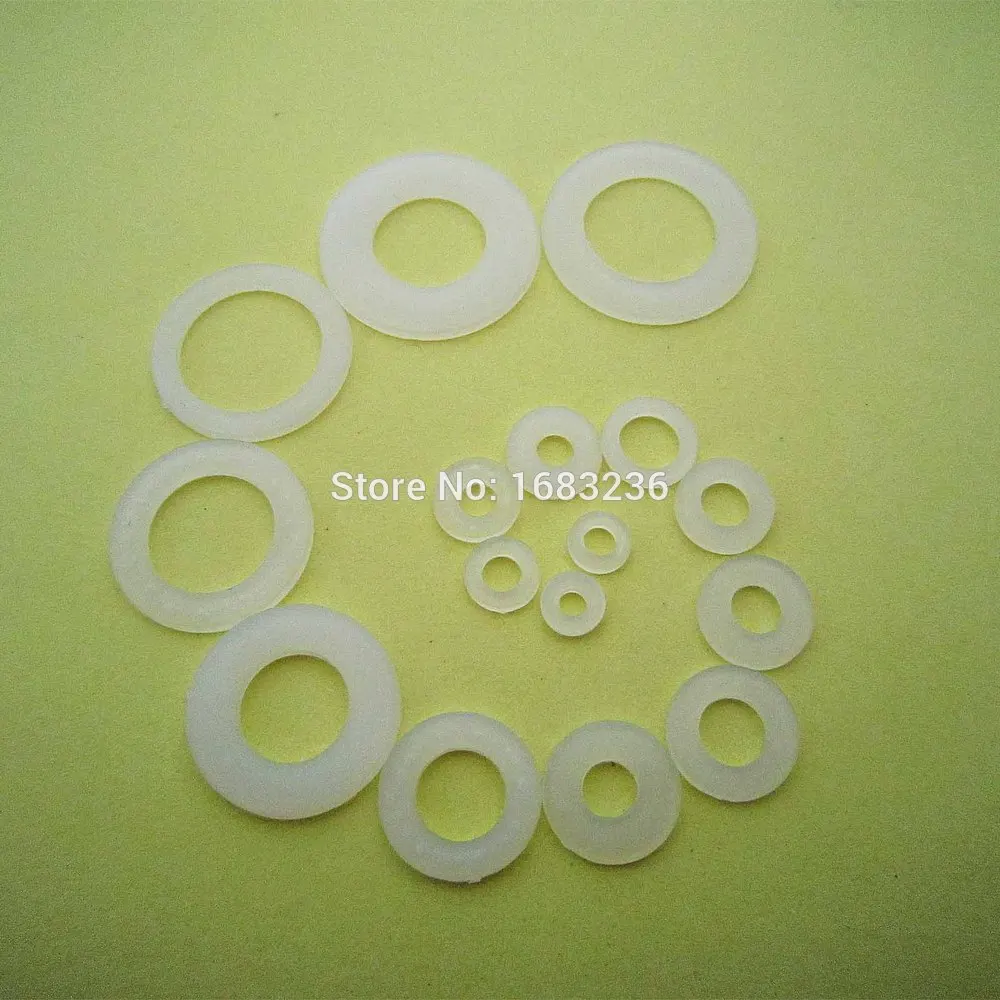 Plastic Nylon Flat Spacer Washer Insulation Gasket Ring For Screw Bolt 