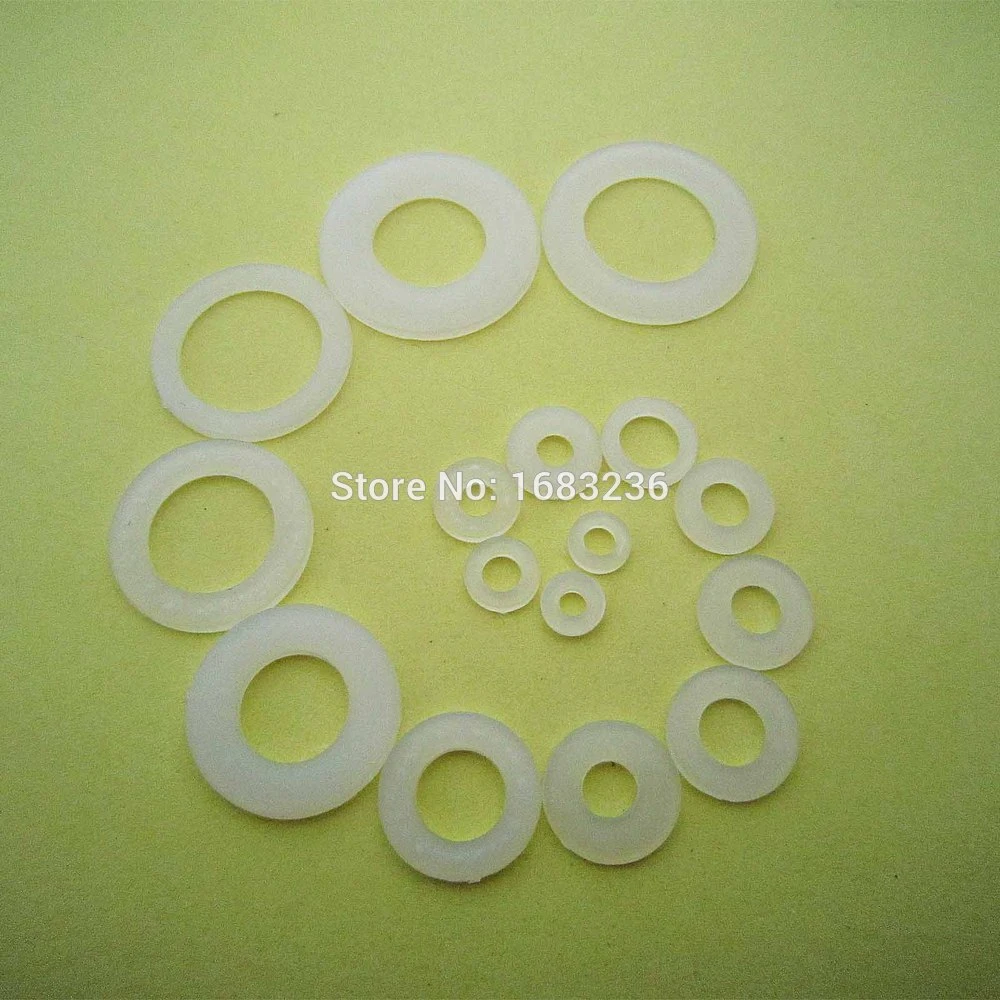 50/100pcs Plastic Nylon Flat Spacer Washer Insulation Gasket Ring For Screw Bolt