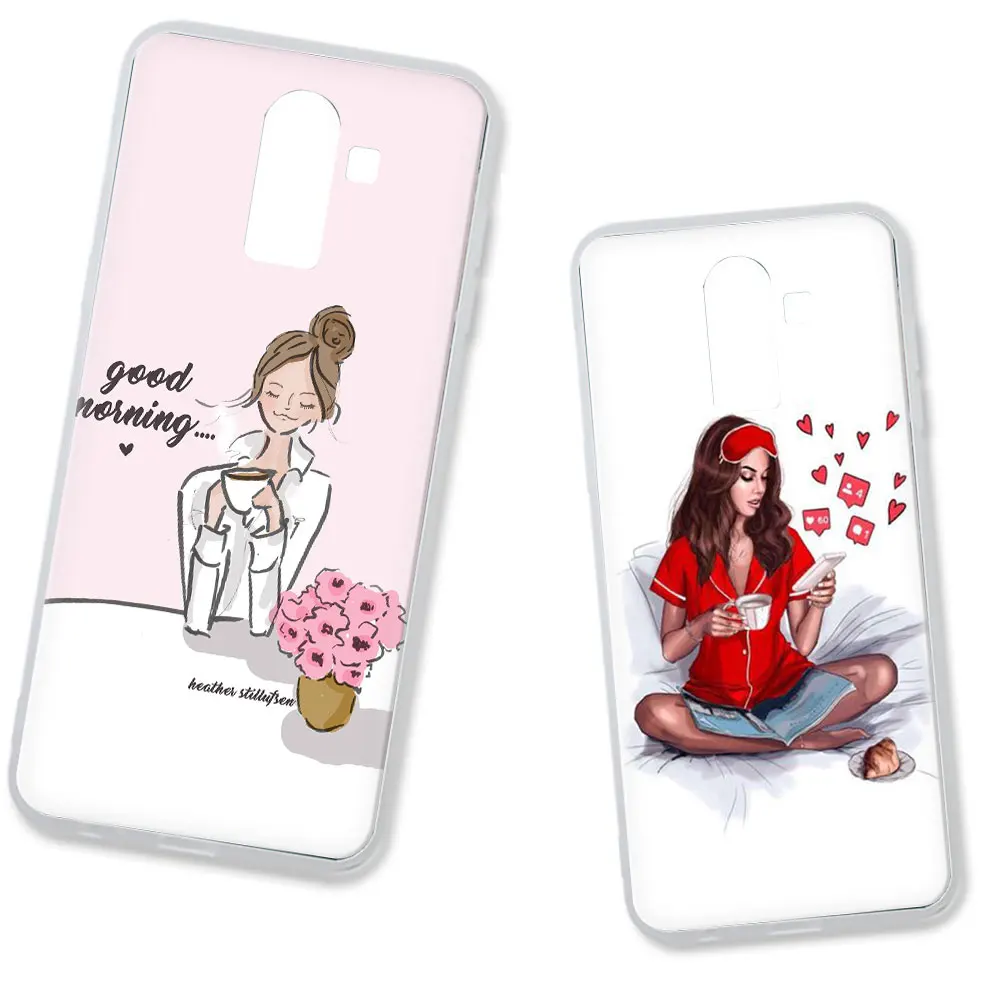 Жесткий чехол для телефона Queen Princess Girl boss coffee Galaxy A2 Core J2 J3 J4 J5 J6 Plus J7 Duo J8 Prime 2017 EU US