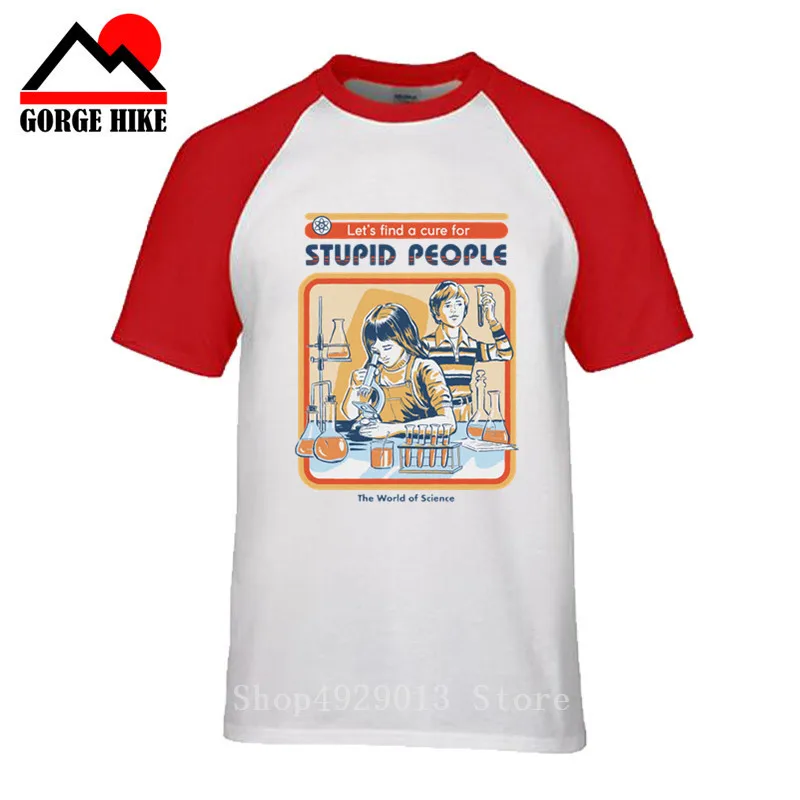 

Retro Science A Cure for Stupid People Print Funny T Shirt Chemical Experiment Tops Tshirt Homme Mens T Shirts Ropa De Hombre