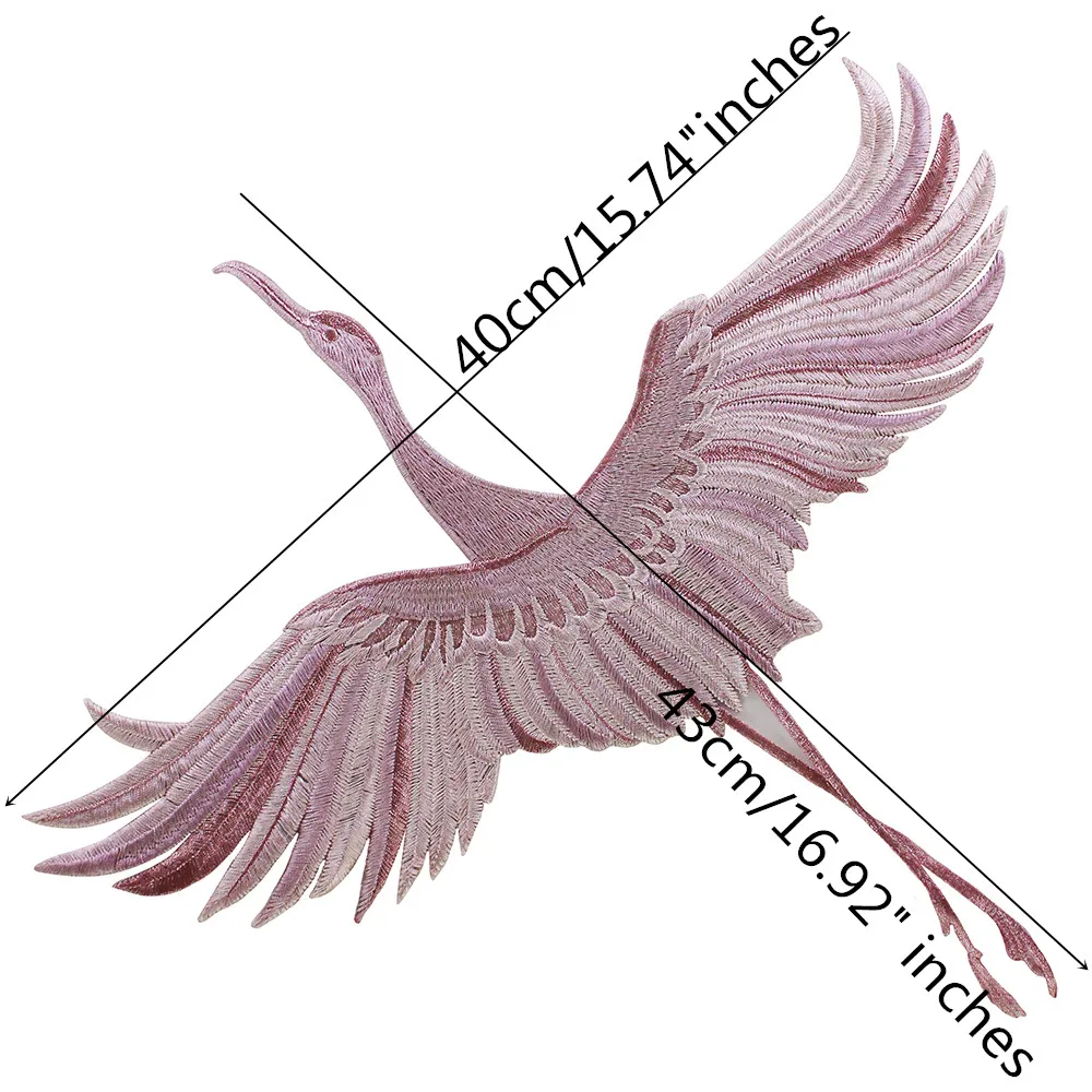 1 шт. нашивки в китайском стиле для одежды вышивка аппликация пришить красно-коронованные журавли птицы Сделай Сам вышитые нашивки для одежды