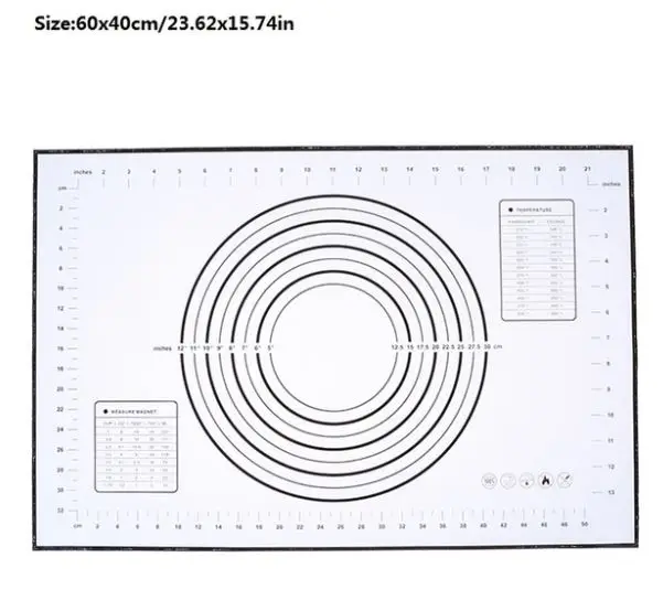 Антипригарный силиконовый коврик для выпечки Кондитерские инструменты для раскатки теста Лист Лайнер противни для выпекания Кондитерские принадлежности Инструменты для украшения торта - Цвет: Black 40 x 60cm