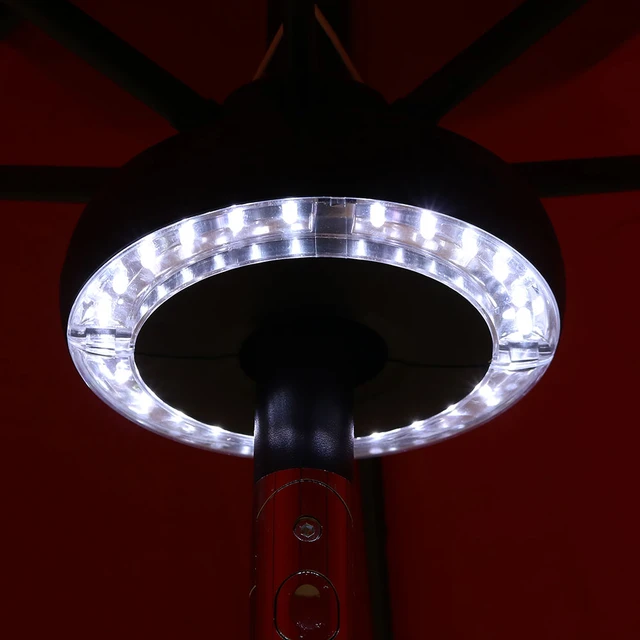 Sunnydaze 2 Panel Patio Umbrella Light Circle 24 Leds In Sunnydaze 2 Panel Patio Umbrella Light Circle 24 Leds