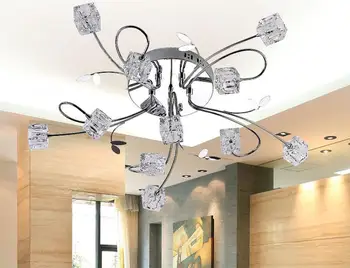 

Crystal Box Light Flower Leaf Ceiling Light Decorative Light Creative Bedroom Restaurant Corridor Living Room Light