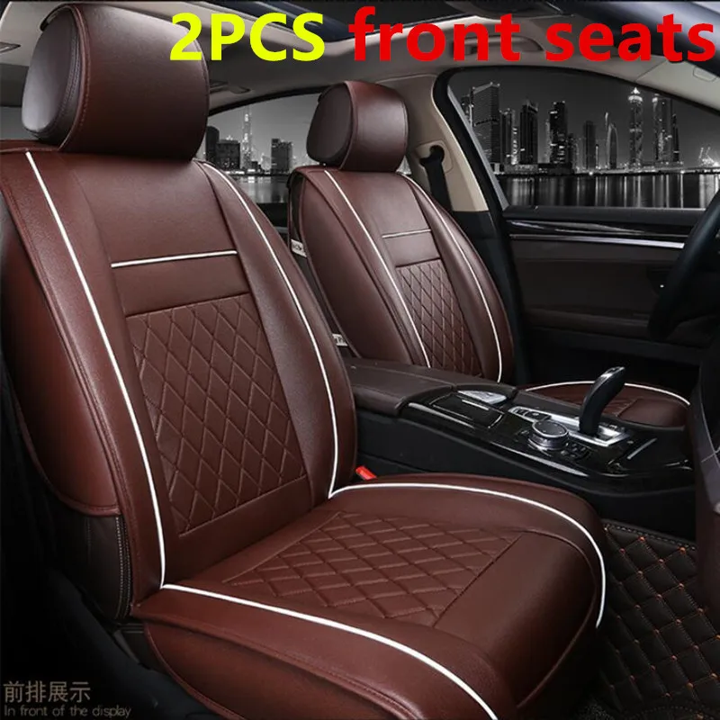 Высококачественный кожаный чехол для сидений автомобиля для ford focus 2 3 S-MAX fiesta kuga ranger mondeo mk3 аксессуары Чехлы для автомобиля - Название цвета: 2PC Standard Edition