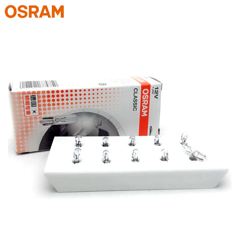 Лампа Ксеноновая OSRAM 12V первоначально T5 2721 12V 1,2 W W2* 4.6d Стандартный интерьер светильник задние фонари стоп светильник OEM авто лампы 10 шт