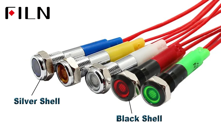2.36inch chrome black indicator light