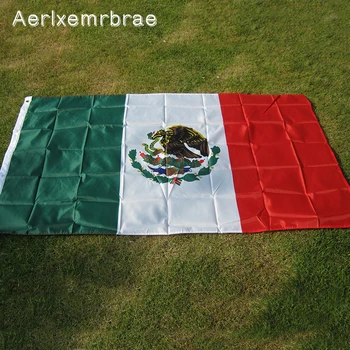 Darmowa wysyłka flaga aerlxemrbrae nowy 3 #215 5 stóp meksyk flaga narodowa dekoracji wnętrz odkryty poliester flaga meksyku tanie i dobre opinie CN (pochodzenie) Wiszące POLARTEC none PRINTED