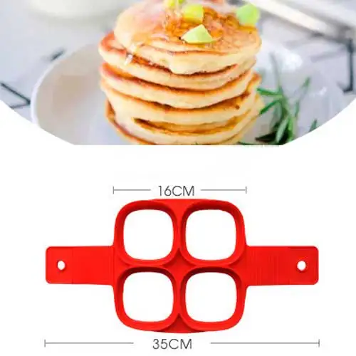 Силиконовая блинница для приготовления яичных колец, антипригарная легкая Фантастическая форма для омлета, кухонные гаджеты, инструменты для приготовления пищи, откидная плита - Цвет: Square