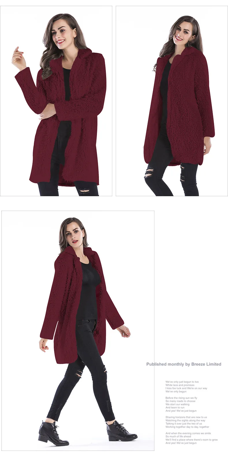 Плюшевое пальто элегантное женское осенне-зимнее теплое мягкое Женское пальто повседневная верхняя одежда плюс размер офисная Куртка розовая лохматая