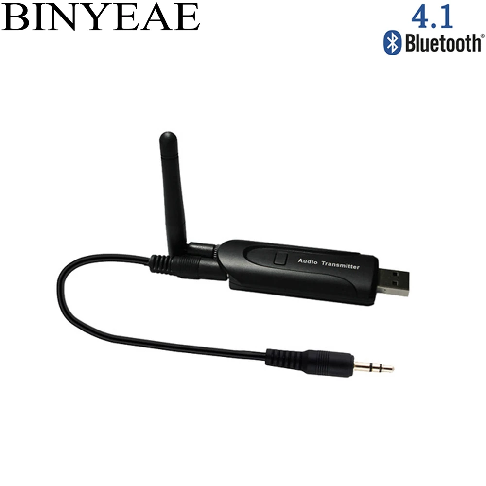 Wireless Bluetooth 4 1 Transmitter Audio Dongle Headphones Adapter 3 5mm Jack For Bluetooth Speaker Earphone Car Kit MP3 TV box