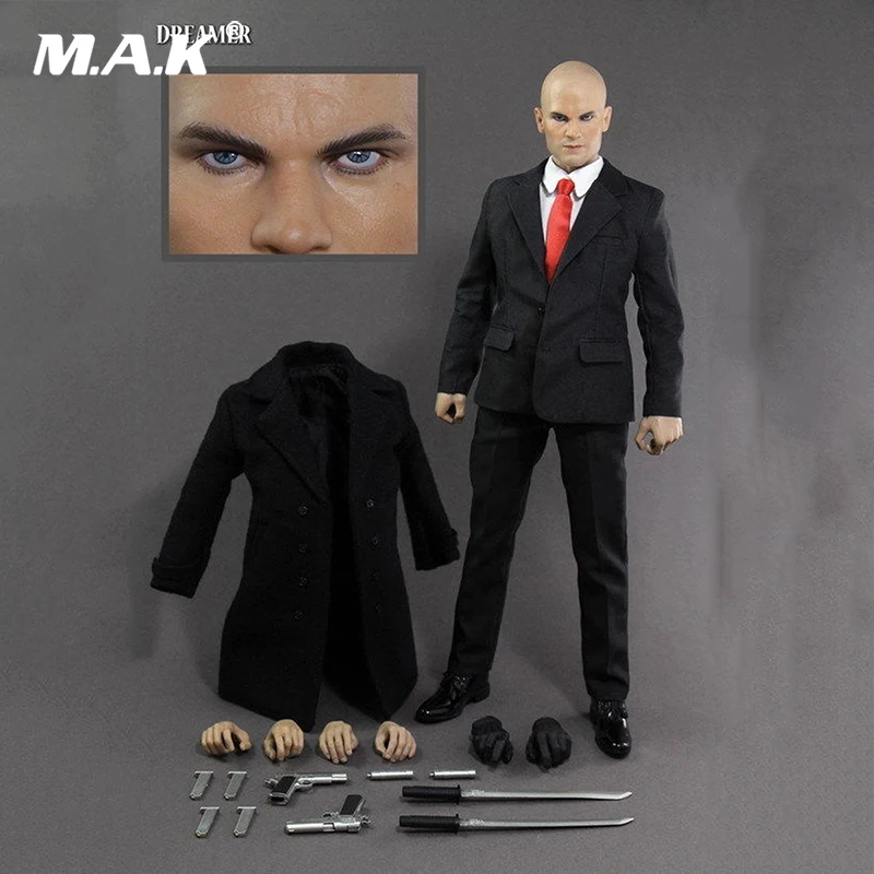 

1:6 Scale Hitman 47 12" Male Action Figure full set with the Head Suit Gun Model and the Body