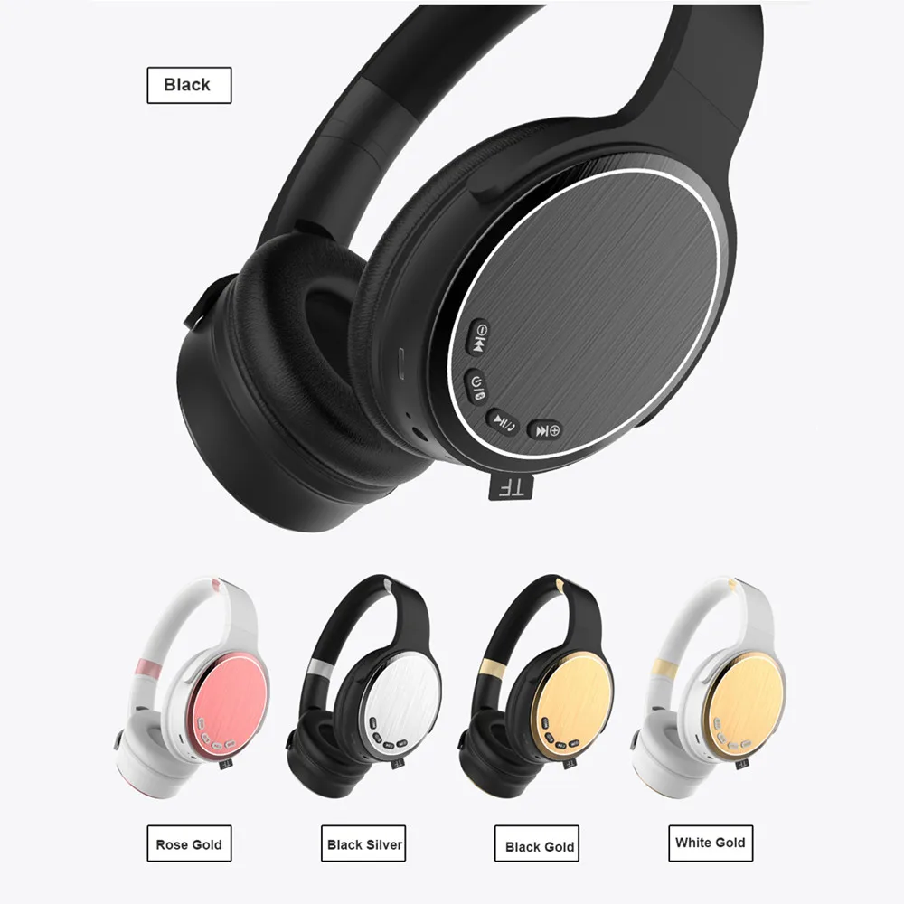 Wireless Headphones HiFi Stereo Bass Folding Sports Music Bluetooth Wired Headset with Mic Support TF Slot Earphone for Phone PC