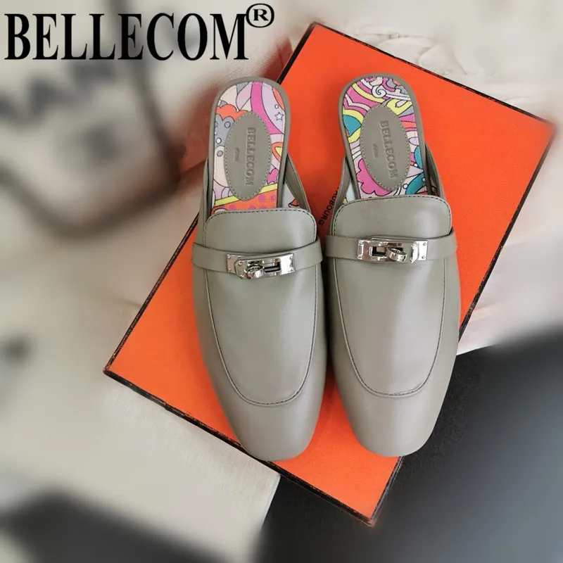 

BELLECOMIn early spring 2019, the latest edition of H button moller slippers is made of leather and baotou slippers