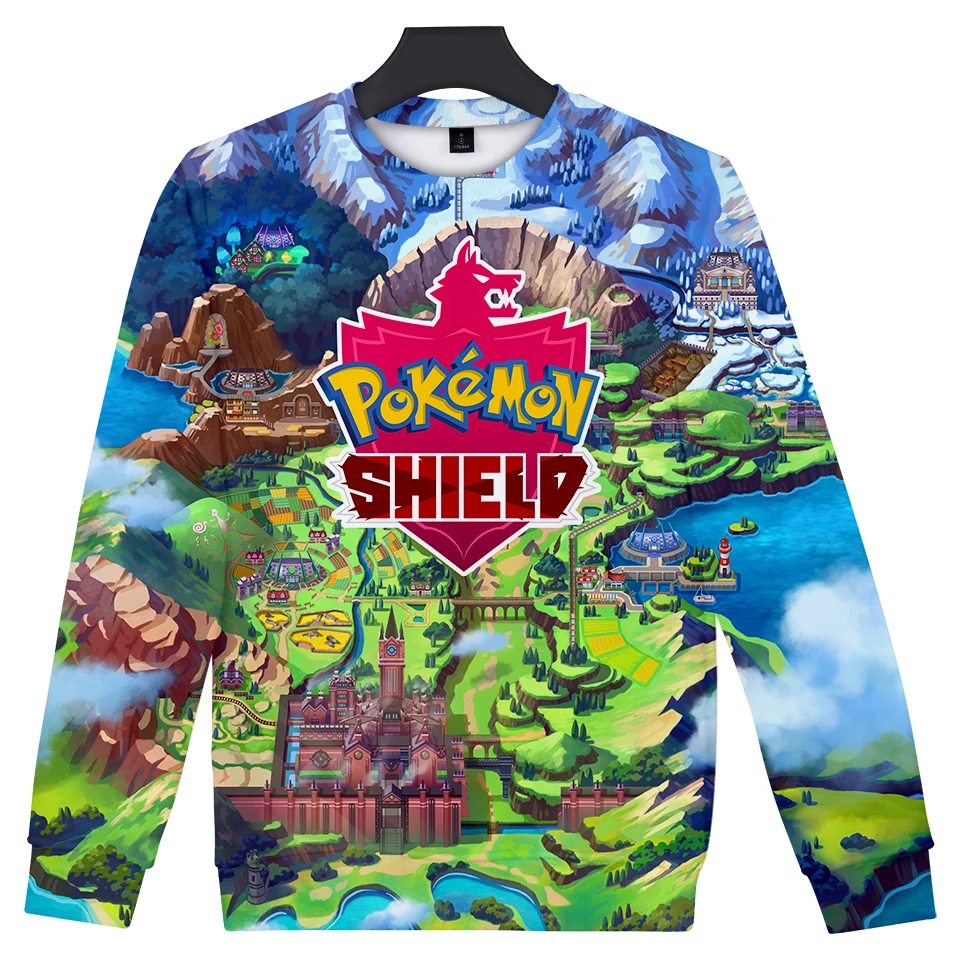 2019 Pokemon Sword and Shield 3D Print  fashion Cosplay Long Sleeve Casual Sweatshirts New Style