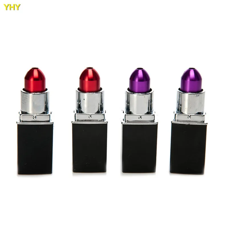 Lipstick Smoking Pipes Tobacco Cigarette Lady Smoking Pipes Fashion Magic Lipstick Pipes Mini Portable Metal Lady Gift Smoking04