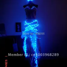 Дамская LED световой вечернее платье для вечеринки или театра производительности
