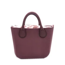 Сумка obag из силикагеля с ручками для женщин, Пляжная классическая отделка EVA мини модная полосатая сумка через плечо для покупок, водонепроницаемая вечерняя сумка