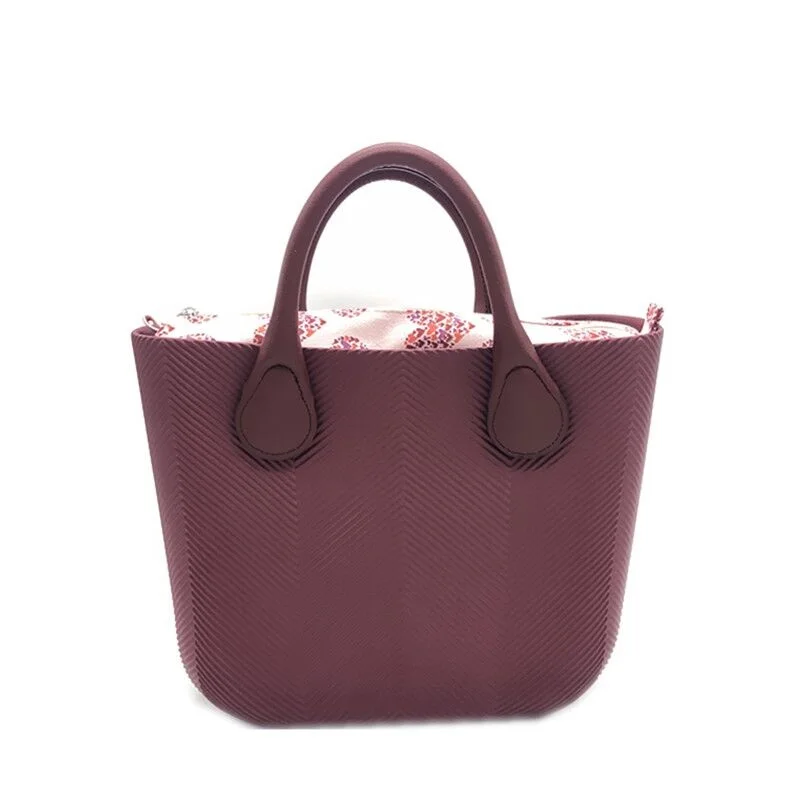 Silica gel obag Handbag Handles Women Beach classic trim EVA mini fashion stripe shoulder shopping top waterproof evening O bag Silica gel obag Handbag Handles Women Beach classic trim EVA mini fashion stripe shoulder shopping top waterproof evening O bag