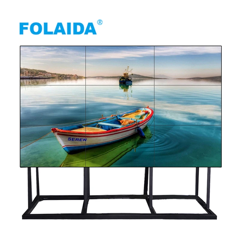 

Folaida 55'' inch 1.7mm LCD video wall bezel 700 CD/M2 with Samsung raw lcd panel for 3x3 video wall digital signage