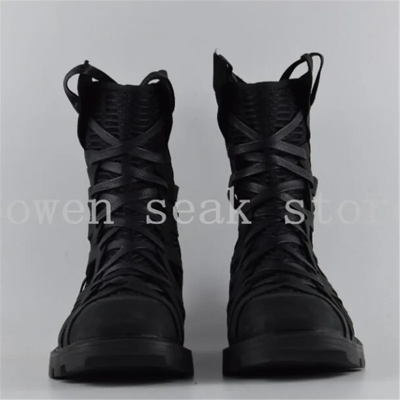 Кроссовки мужские зимние из натуральной кожи на шнуровке молнии|sneakers black|sneakers