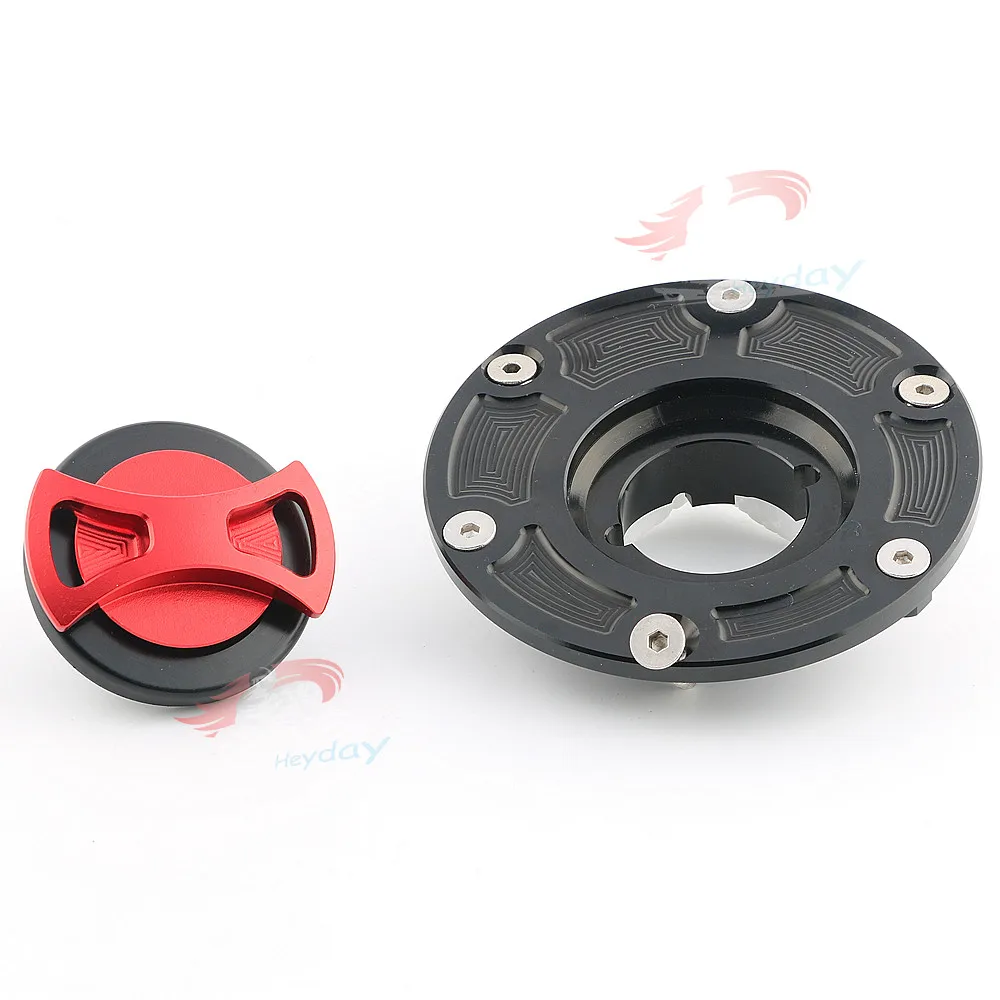 Заготовка CNC Keyless газовый топливный бак крышка для Triumph Street Triple 2007-2008/Street Triple 675 все годы/тройной R все годы - Цвет: Красный