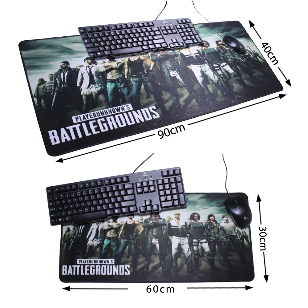 Large/small Size PUBG Gaming Mouse Pad PC Computer Gamer Mousepad Keyboard Wireless Mouse mats Lock