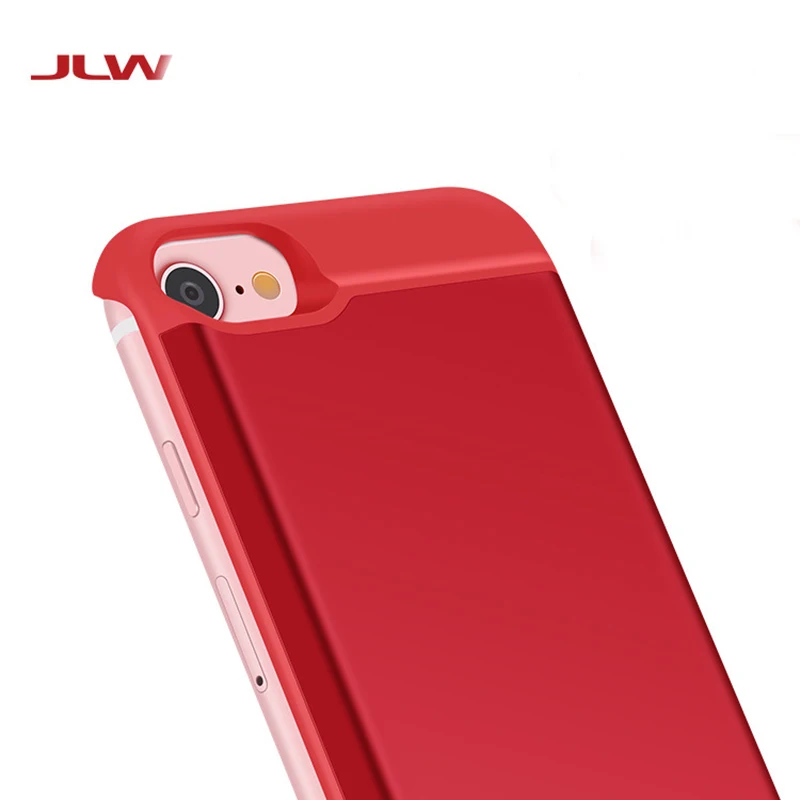 JLW 5000mAH Backup Back Clip Charging Power Bank Smart Cooling External Battery Clip Mobile Power Case for iPhone 8P/7P/6S/6Plus