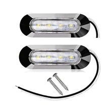 Urbanroad, 2 шт., 4 светодиодный, для крыла грузовика, прицепа, универсальный, боковой маркер, габаритный светильник, 12 В, 24 В, светодиодный, боковой маркер, лампа для автомобиля