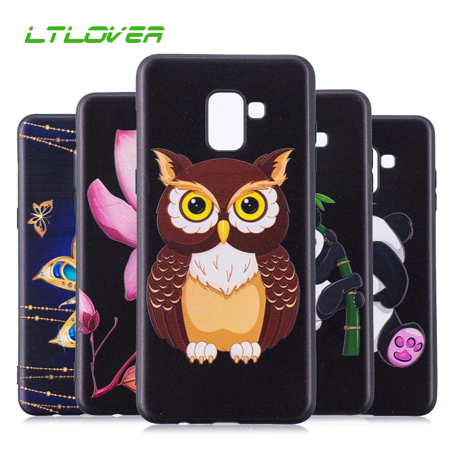 3D Relief Painting Soft Silicone Case For Samsung Galaxy A8 Plus 2018 Back Cover Full Protective Shockproof TPU Cases Fundas |