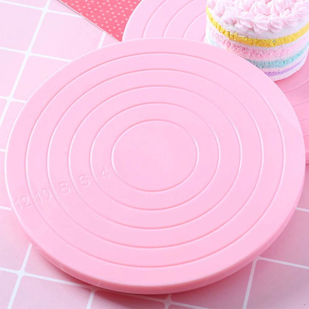 Пластиковая Поворотная платформа для торта, не скользящая нижняя вращающаяся подставка для украшения торта, инструменты для выпечки