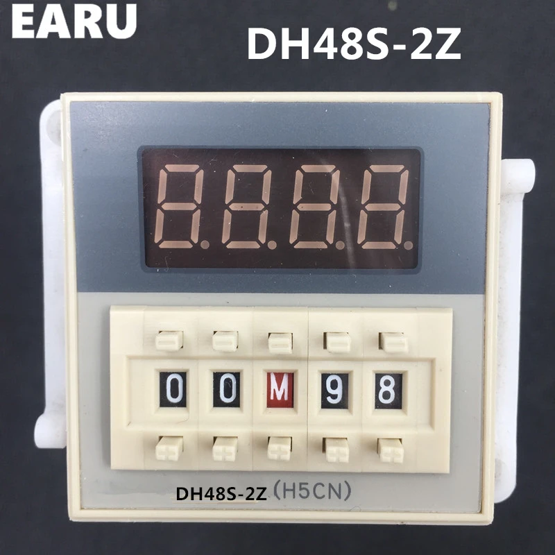 

Free Shipping DH48S-2Z 0.01s-99H99M Programmable Time Timer Relay Switch On Delay SPDT 2 Groups Contacts AC36V,110V,220V,380V