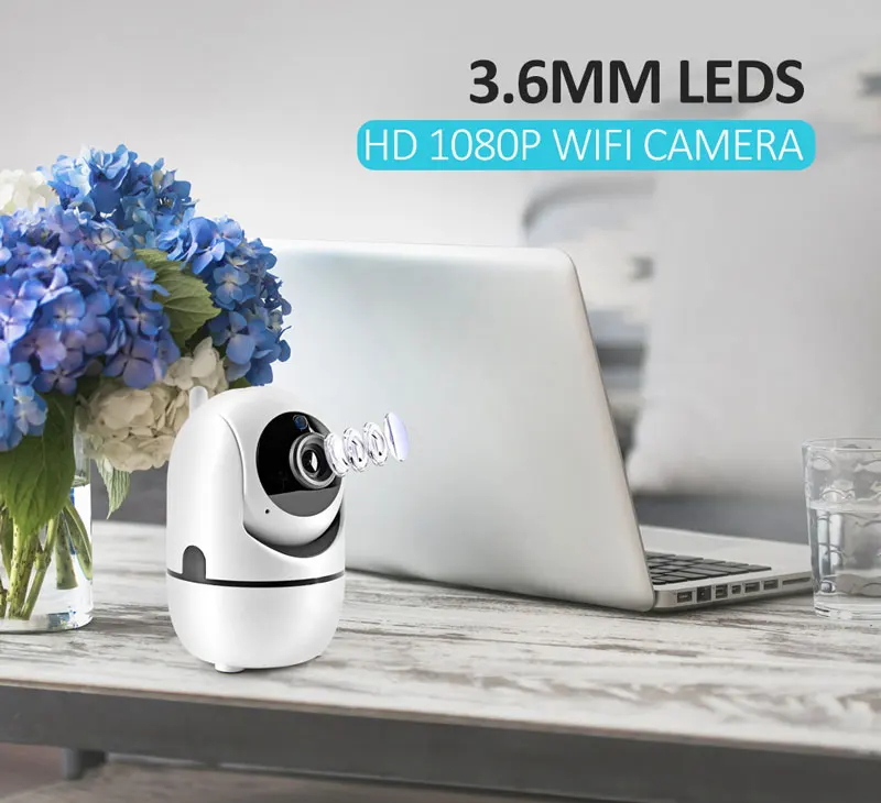 Full HD 1080P IP Camera WiFi Wireless Night Vision Auto Tracking Home Security Surveillance CCTV Network Baby Monitor Mini Cam