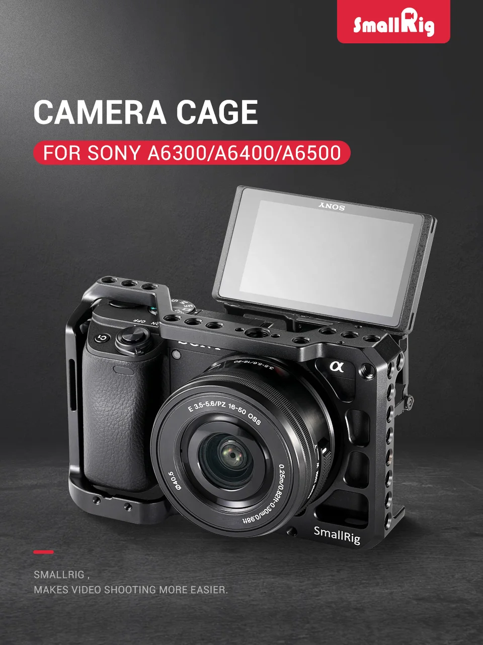 SmallRig A6400 Camera Cage for Sony A6400 / A6300 / A6500 Camera Can use with Microphone Not obstruct the screen for Vlog 2310