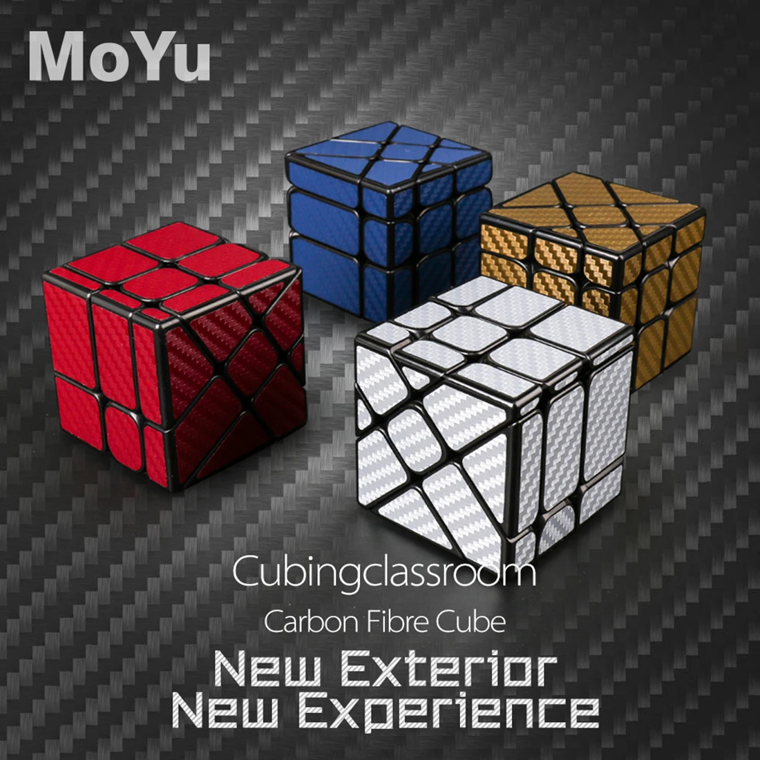 MF8830 Cubing класс углеродного волокна Фишер куб витой волшебный куб головоломка игрушка для Challange-Золотой