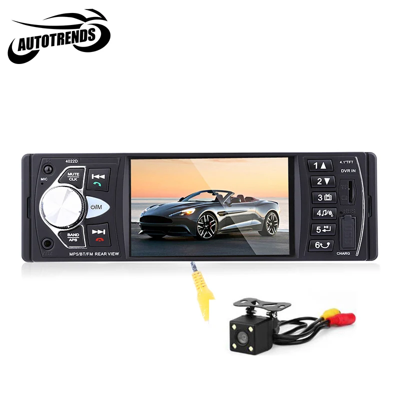 4022D Car Radio MP5 Player with Rear View Camera 4.1 inch Bluetooth