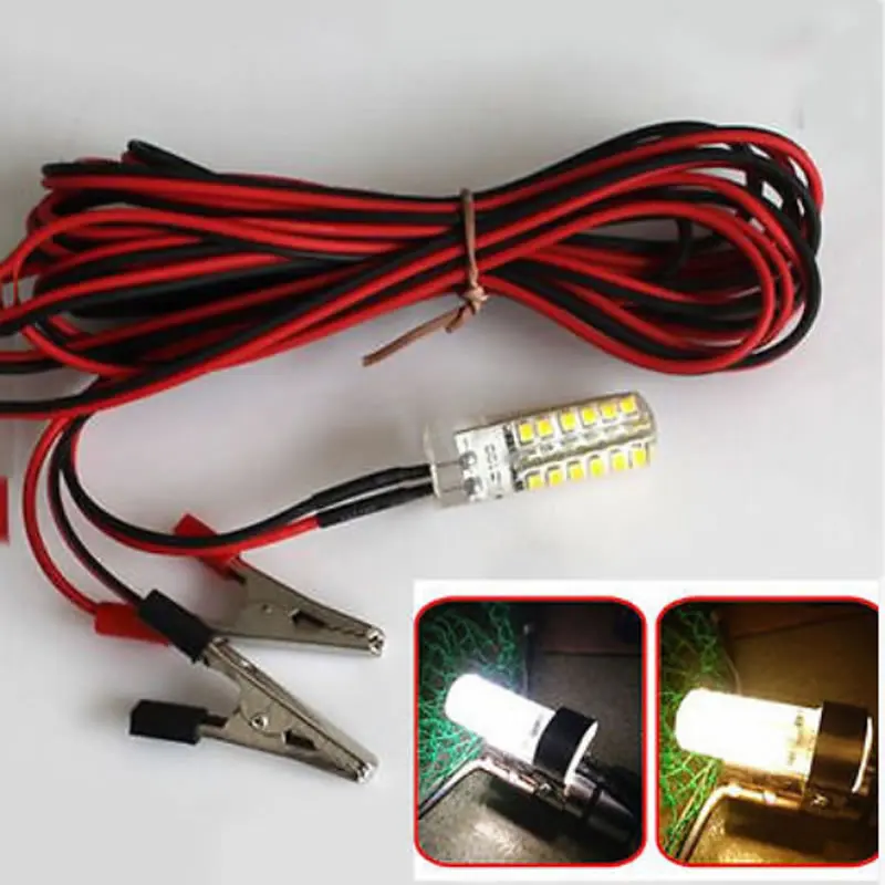 

1 Pair 12V White/WarmWhite LED Night Fishing Light Underwater Submersible Boat Marine Light Attracts Fish