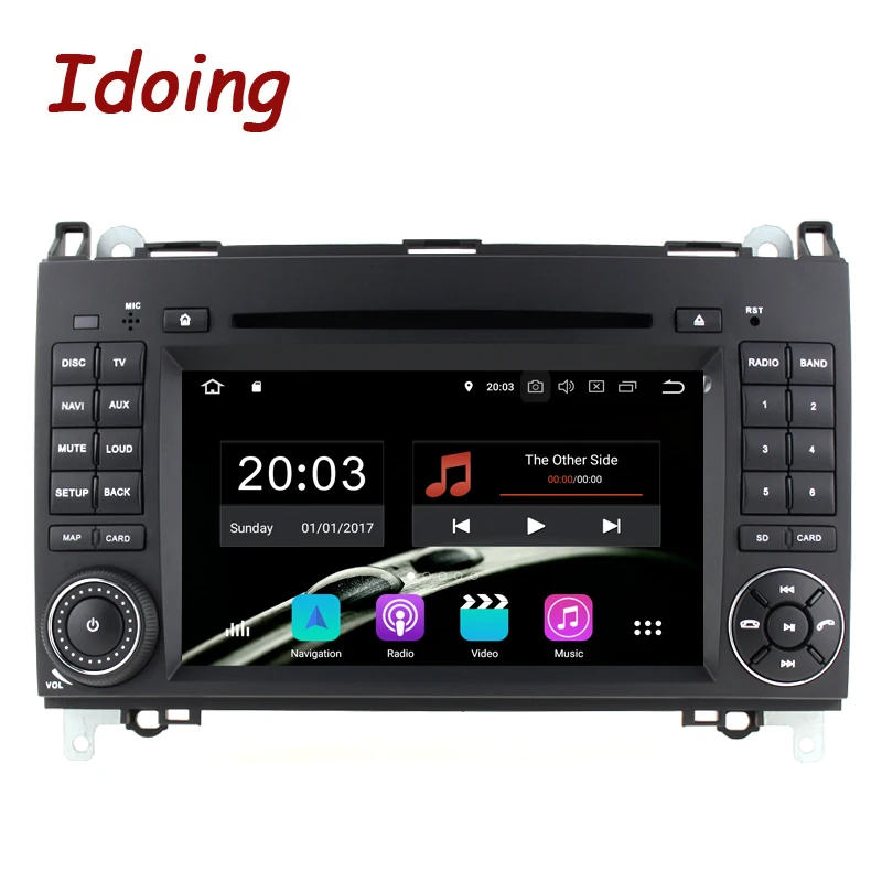 Top Idoing7"PX5 4GB+32G 8Core 2Din Car Android9.0 Radio Player For MercedesBenz A Class&B Class IPS screen GPS Navigation Multimedia 1