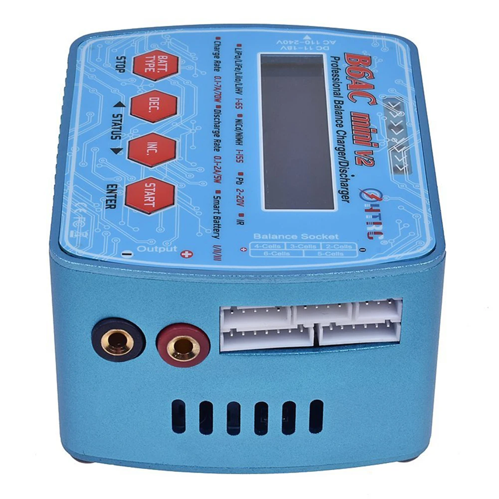 

Top Deals HTRC B6AC Mini V2 70W 7A AC/DC Input Professional Lipo Battery Balance Charger Discharger for Lipo Lihv LiIon LiFe N
