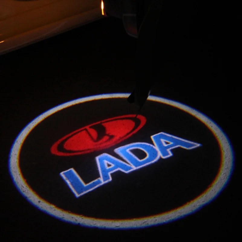2X car laser projector Logo Ghost Shadow Light universal fit For Lada priora granta kalina niva largus vaz samara 2106 2107 2110