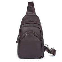 Натуральная кожа Для мужчин сумка новое поступление сумка Винтаж модные кожаные нагрудные сумки большой Ёмкость сумка через плечо 4013Q