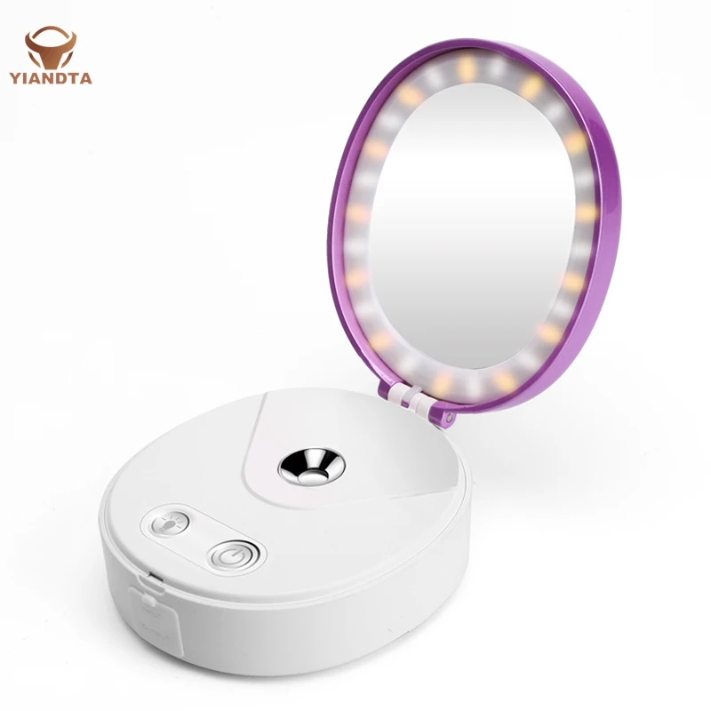 

Nano Sprayer Facial Water Supplement Instrument Photo Beauty Lamp Portable Makeup Mirror