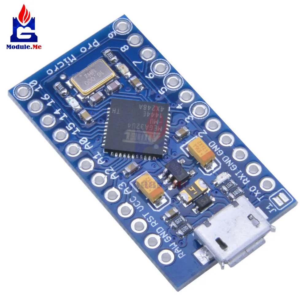 Микро-usb ATmega32U4 Pro Micro 3,3 V 8MHz Модуль платы для Arduino/Leonardo ATMega 32U4 контроллер Pro Micro Замена ATmega328