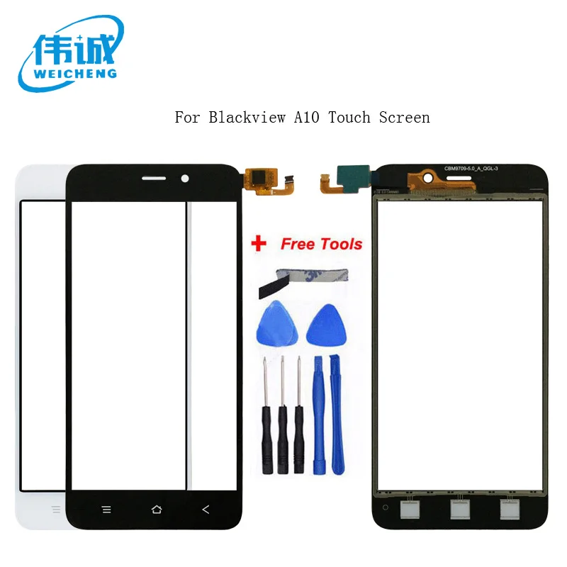 

WEICHENG Top quality For Blackview A10 Touch Panel 5 Inch Touch Screen Digitizer Sensor Replacement Mobilephone Accessories