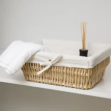 Практичный ручной вязки плетеный ящик для хранения коробка ивовая корзинка тканый ротанг органайзер для фруктов