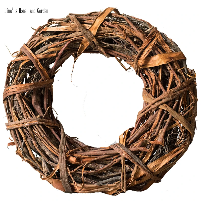 

natural christmas decor hand made rattan wreath