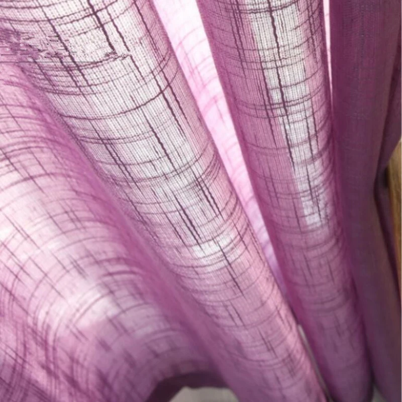 Серая занавеска s однотонная прозрачная вуаль на окно Современная гостиная кухня занавеска Тюль фиолетовая ткань белый Cortinas Rideaux X273#30