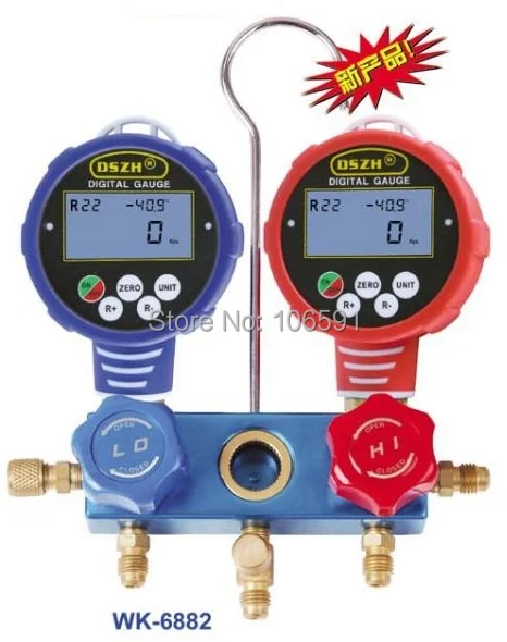 

Digital 4 value refrigeration dual pressure, Refrigerant gauge check test air conditioning and fluoride,pressure gauges